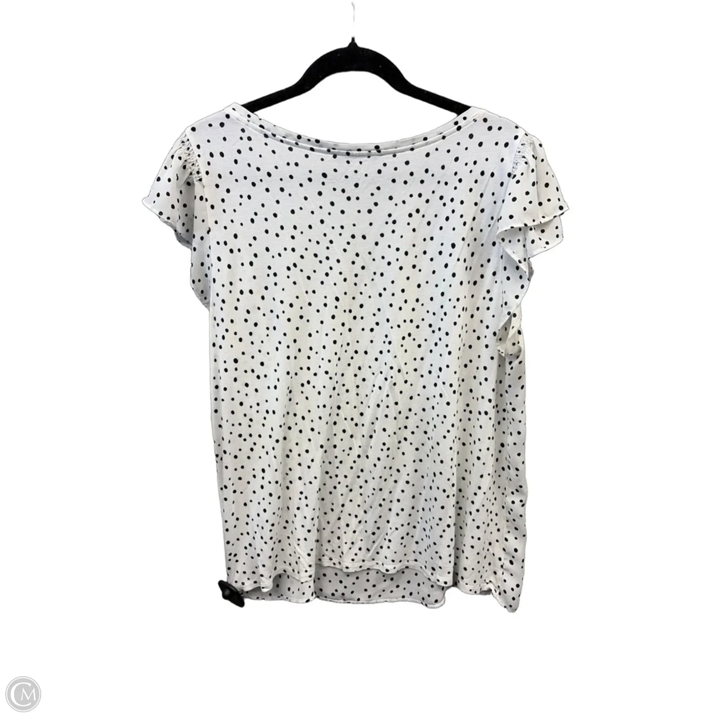 Top Short Sleeve By Loft In Polkadot Pattern, Size: Xl