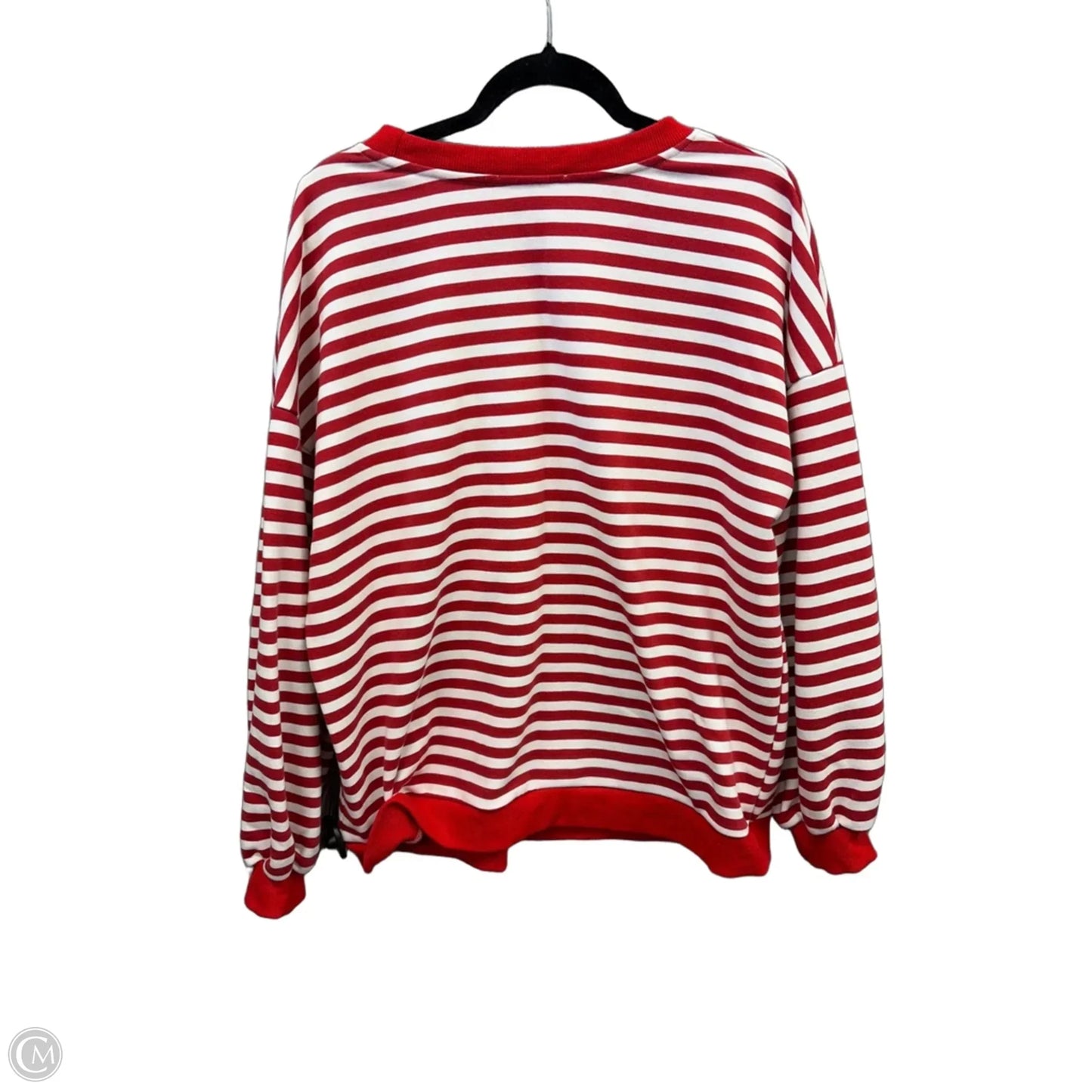 Sweatshirt Crewneck By Clothes Mentor In Striped Pattern, Size: M