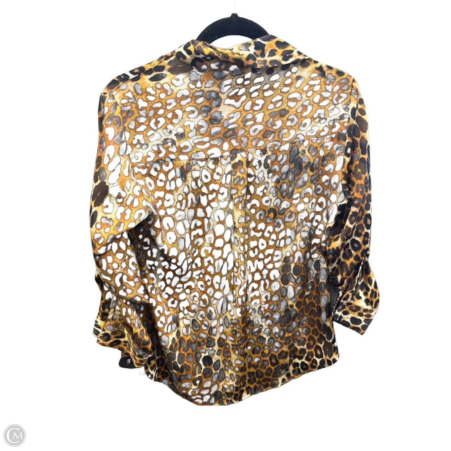 Top 3/4 Sleeve By Express In Animal Print, Size: Sp