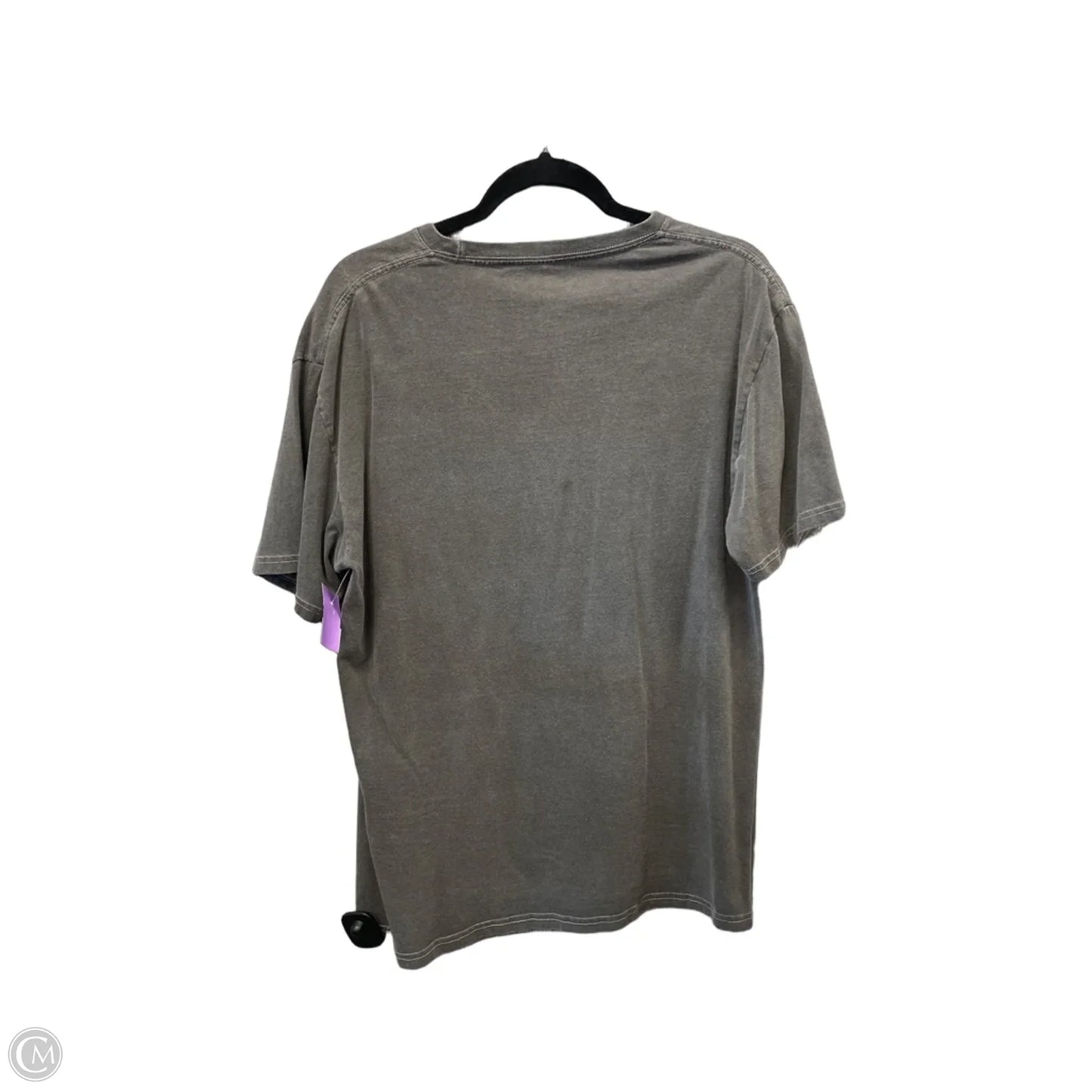 Top Short Sleeve By Cmc In Grey, Size: L