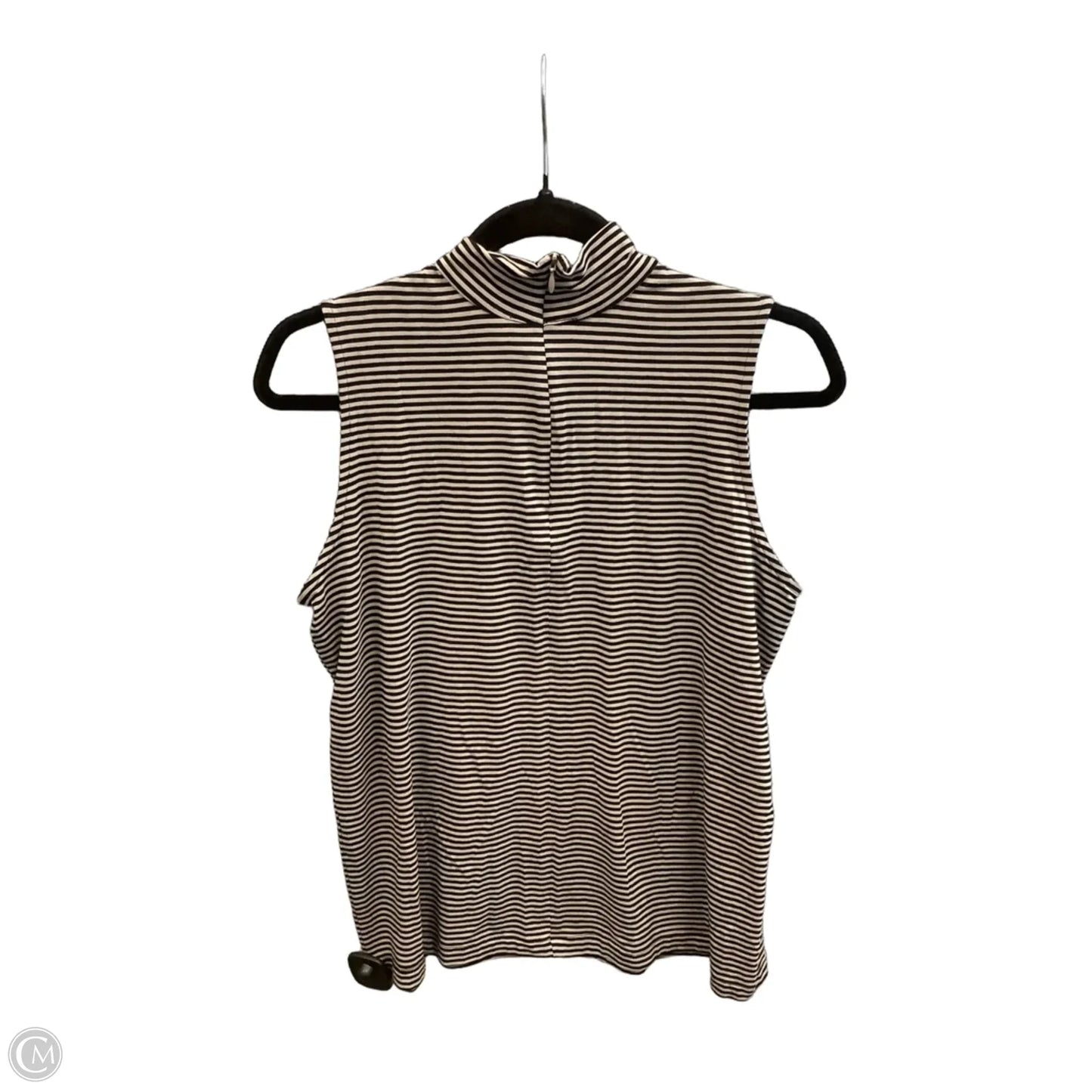 Top Sleeveless By Chicos In Striped Pattern, Size: M