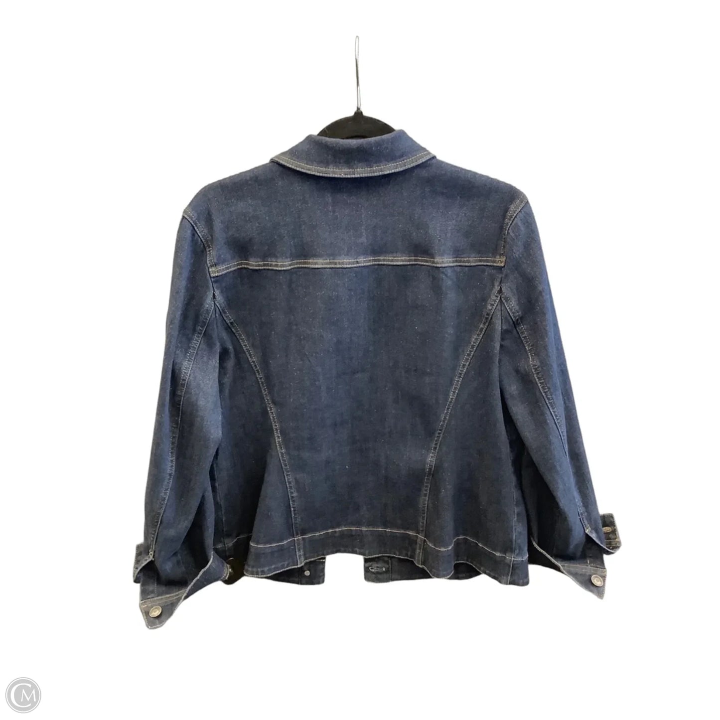 Jacket Denim By Chicos In Blue Denim, Size: L