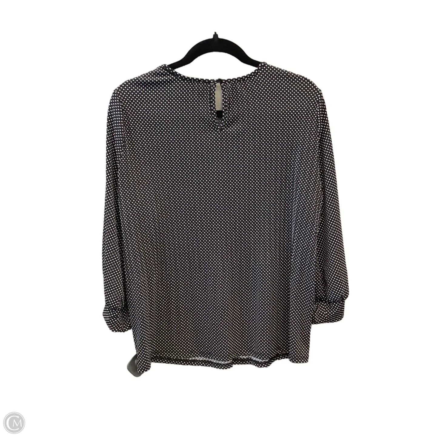 Top Long Sleeve By Adrianna Papell In Black, Size: M
