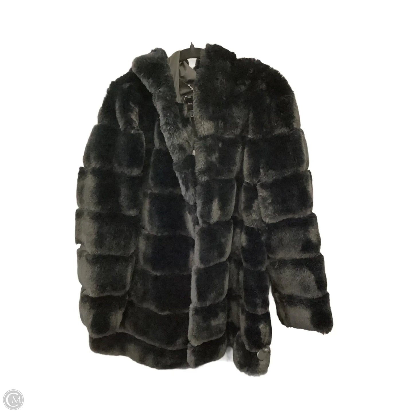 Coat Faux Fur & Sherpa By Bcbgmaxazria In Black, Size: L