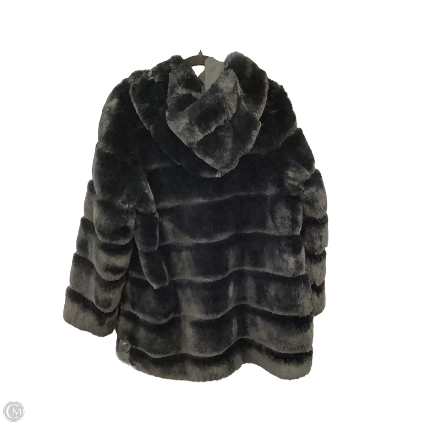 Coat Faux Fur & Sherpa By Bcbgmaxazria In Black, Size: L