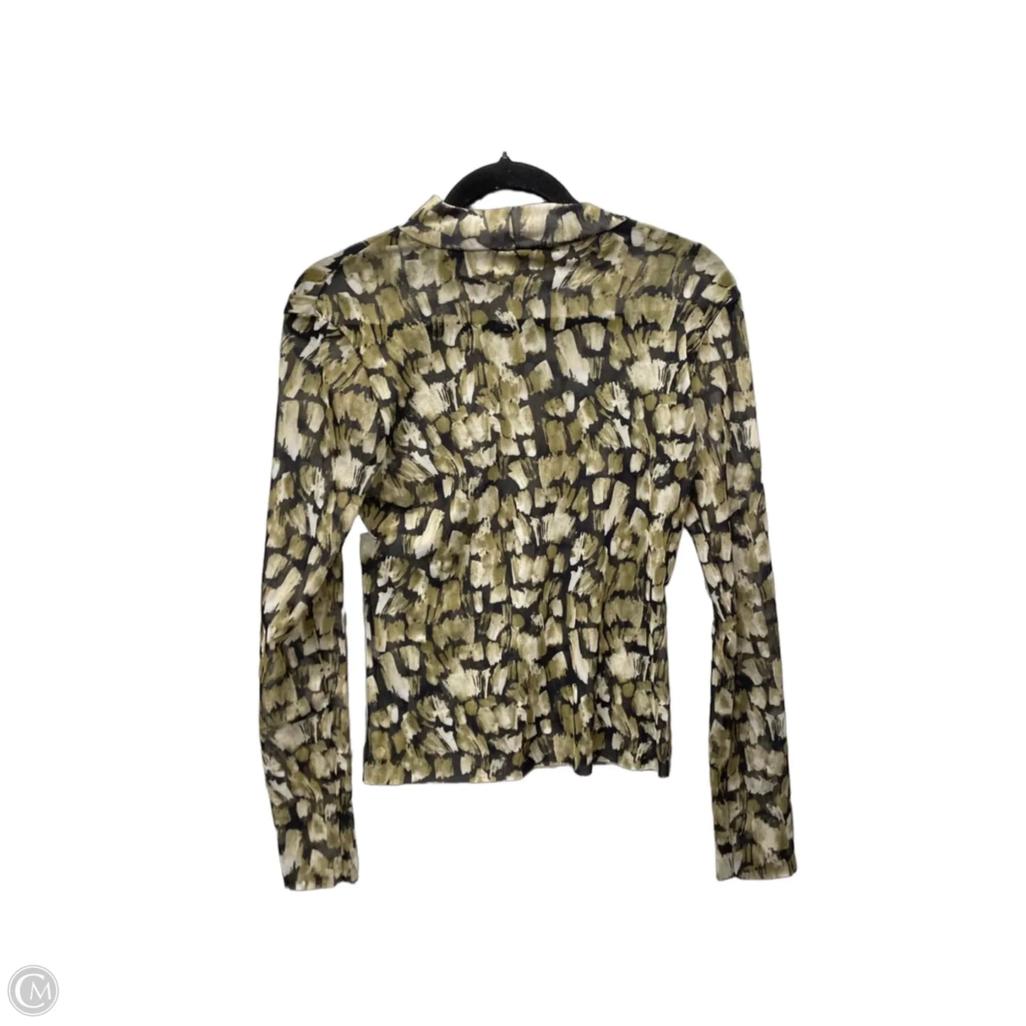 Top Long Sleeve By Zara In Green, Size: L