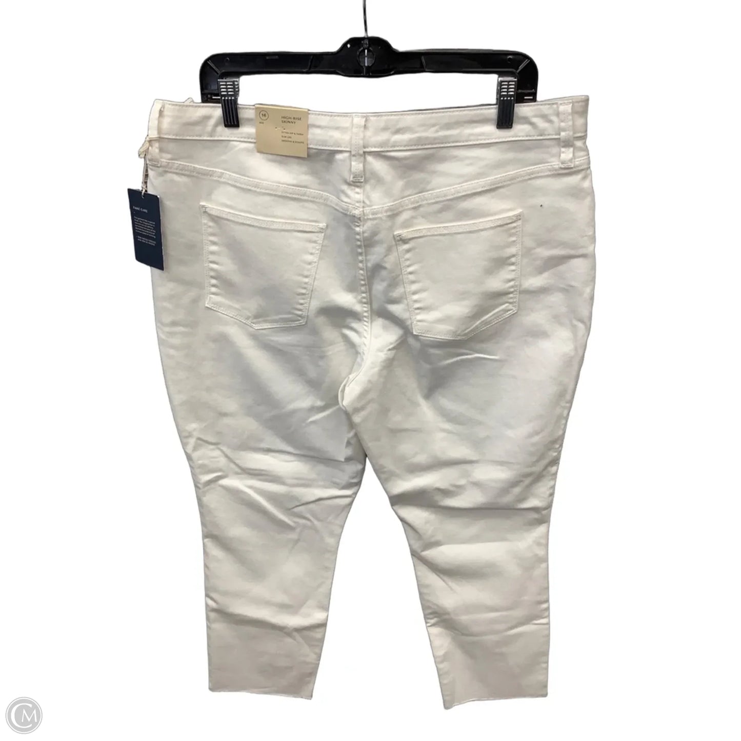 Jeans Skinny By Universal Thread In White Denim, Size: 16