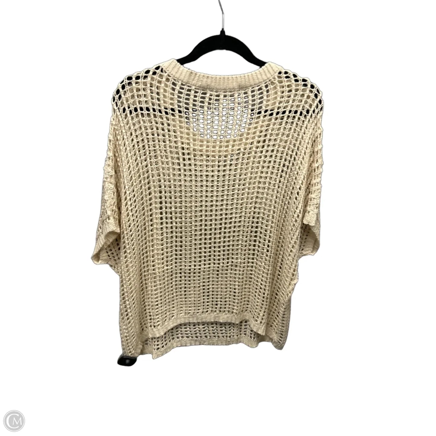 Sweater Short Sleeve By Clothes Mentor In Tan, Size: L
