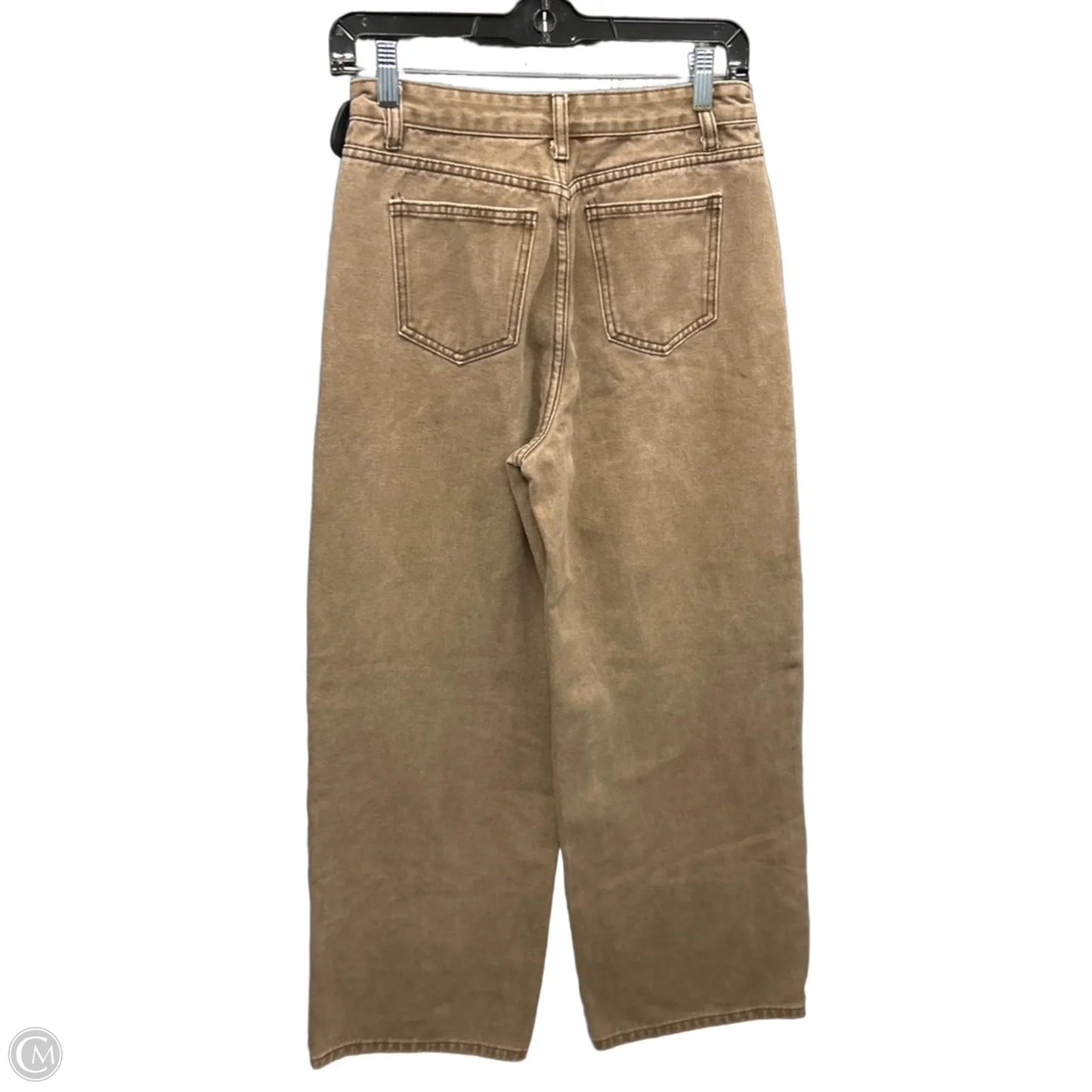 Jeans Wide Leg By Shein In Brown Denim, Size: 4