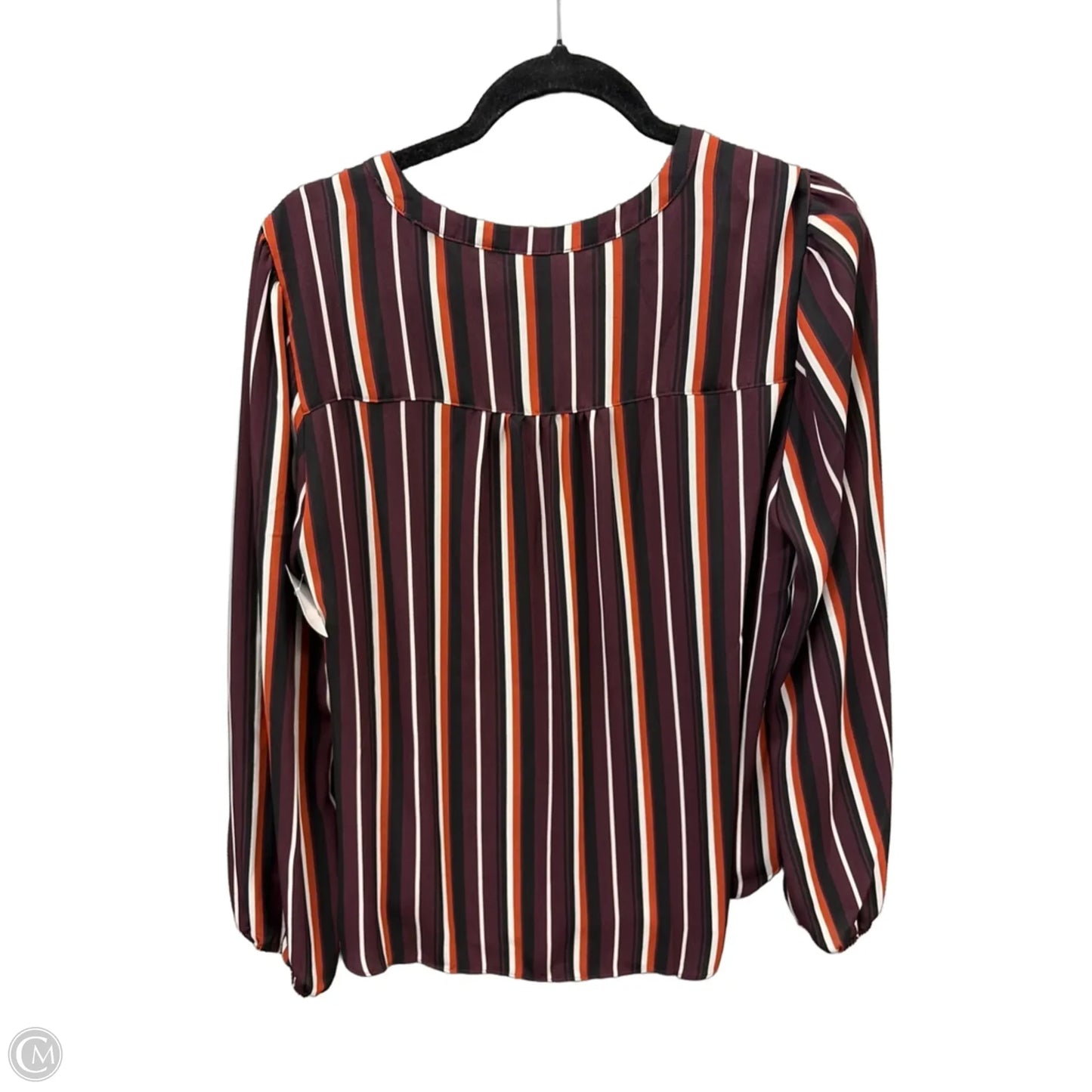 Tunic Long Sleeve By Maurices In Striped Pattern, Size: L