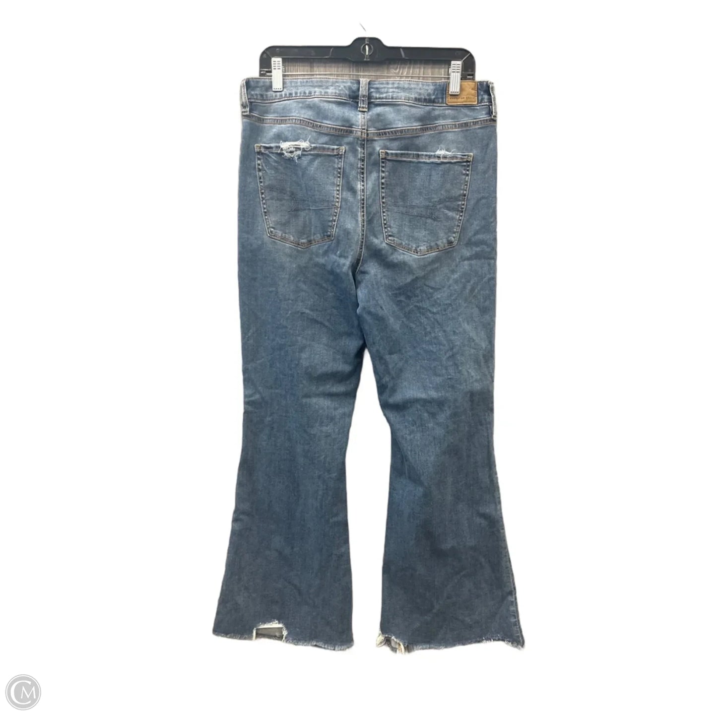 Jeans Flared By American Eagle In Blue Denim, Size: 12