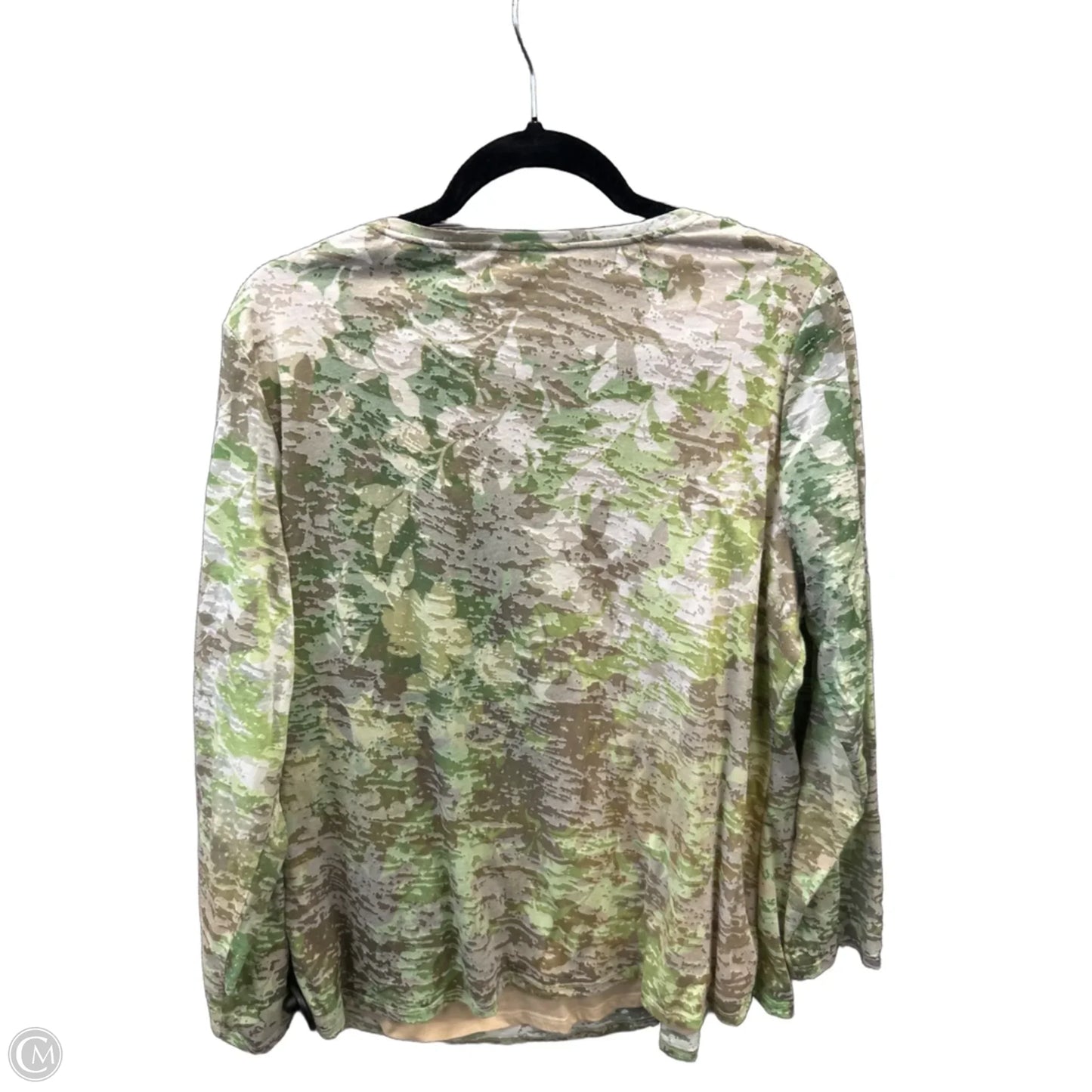 Top Long Sleeve By Coldwater Creek In Green, Size: 1x