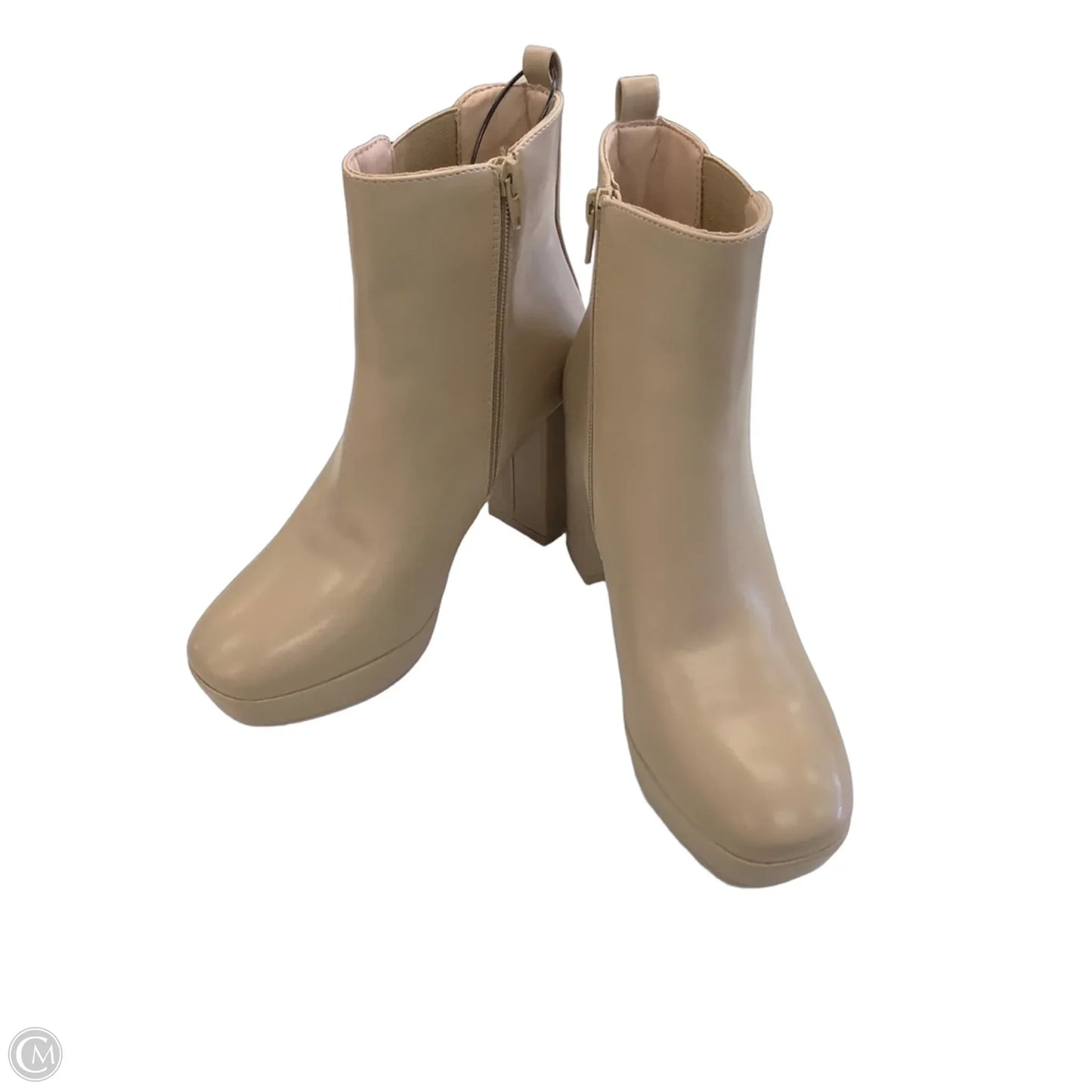 Boots Ankle Heels By Mia In Tan, Size: 8.5