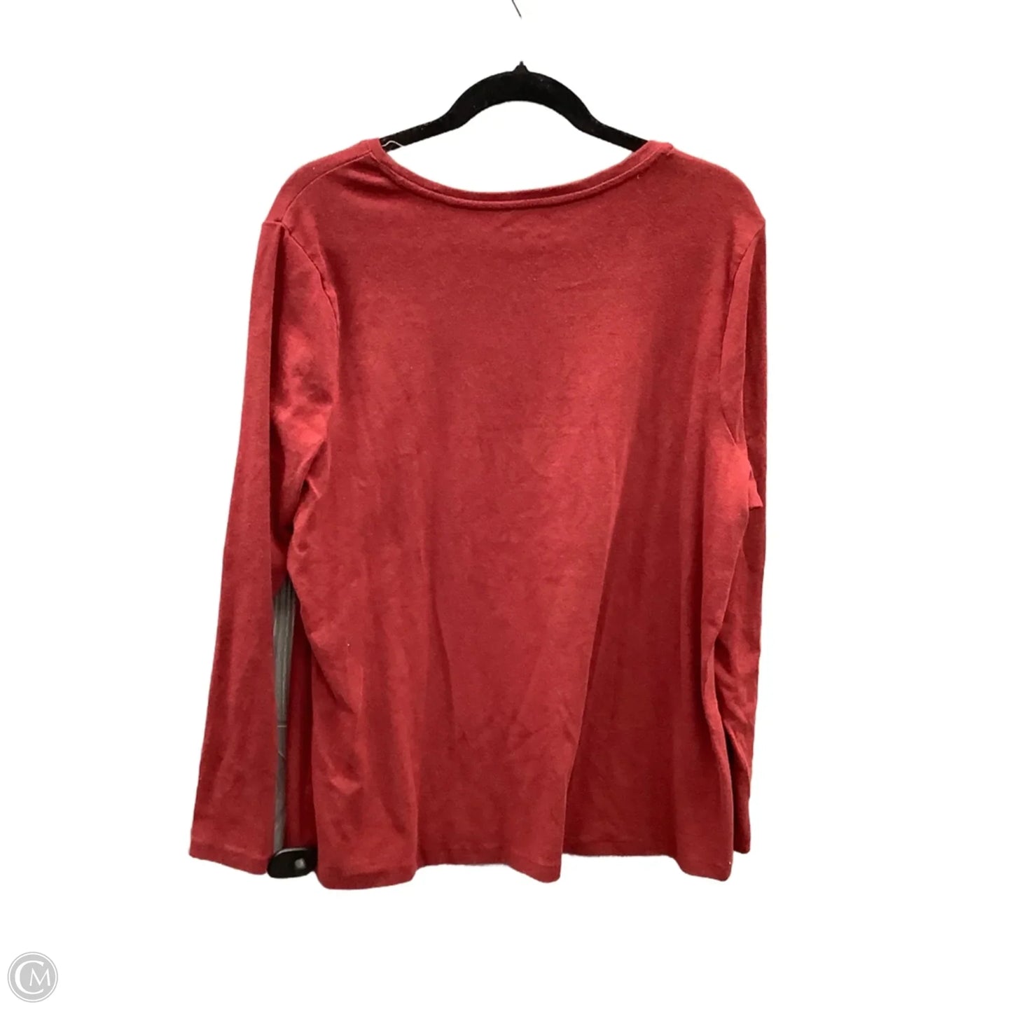 Top Long Sleeve Basic By Lane Bryant In Red, Size: Xxl