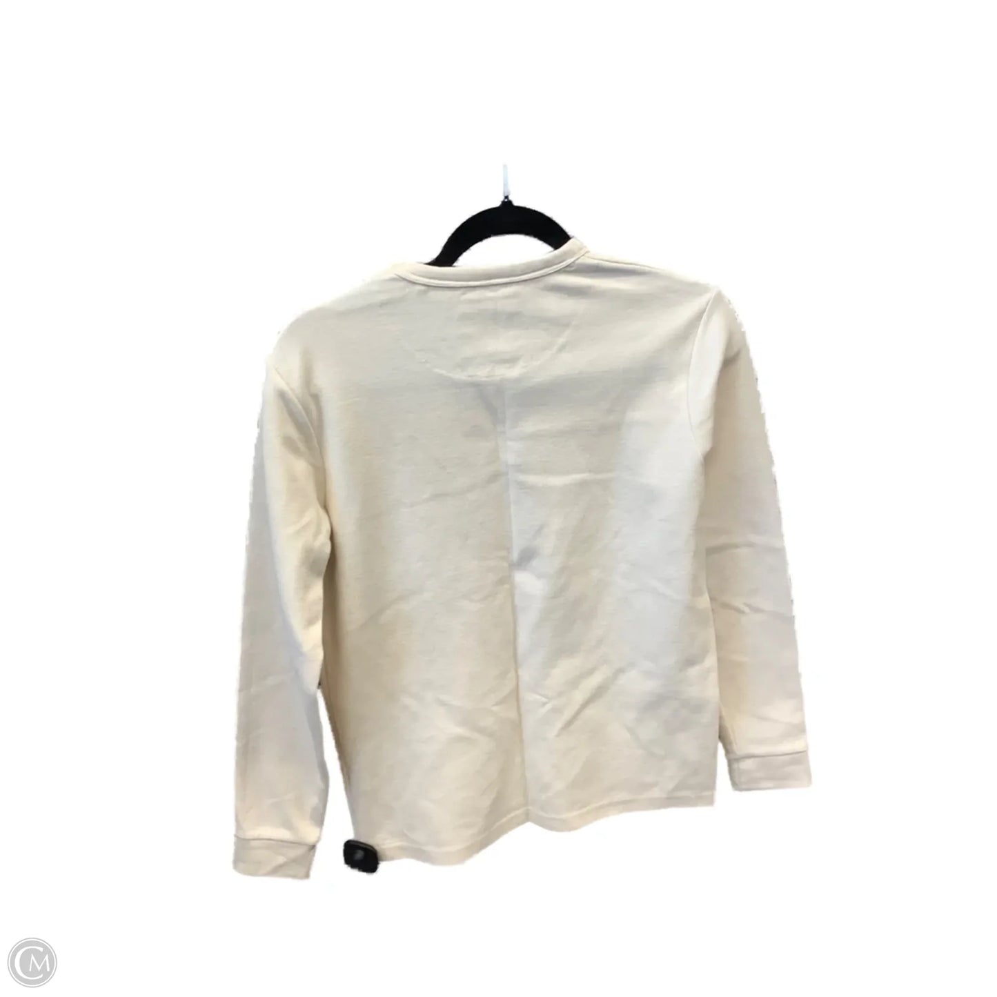 Sweatshirt Crewneck By Clothes Mentor In Cream, Size: S