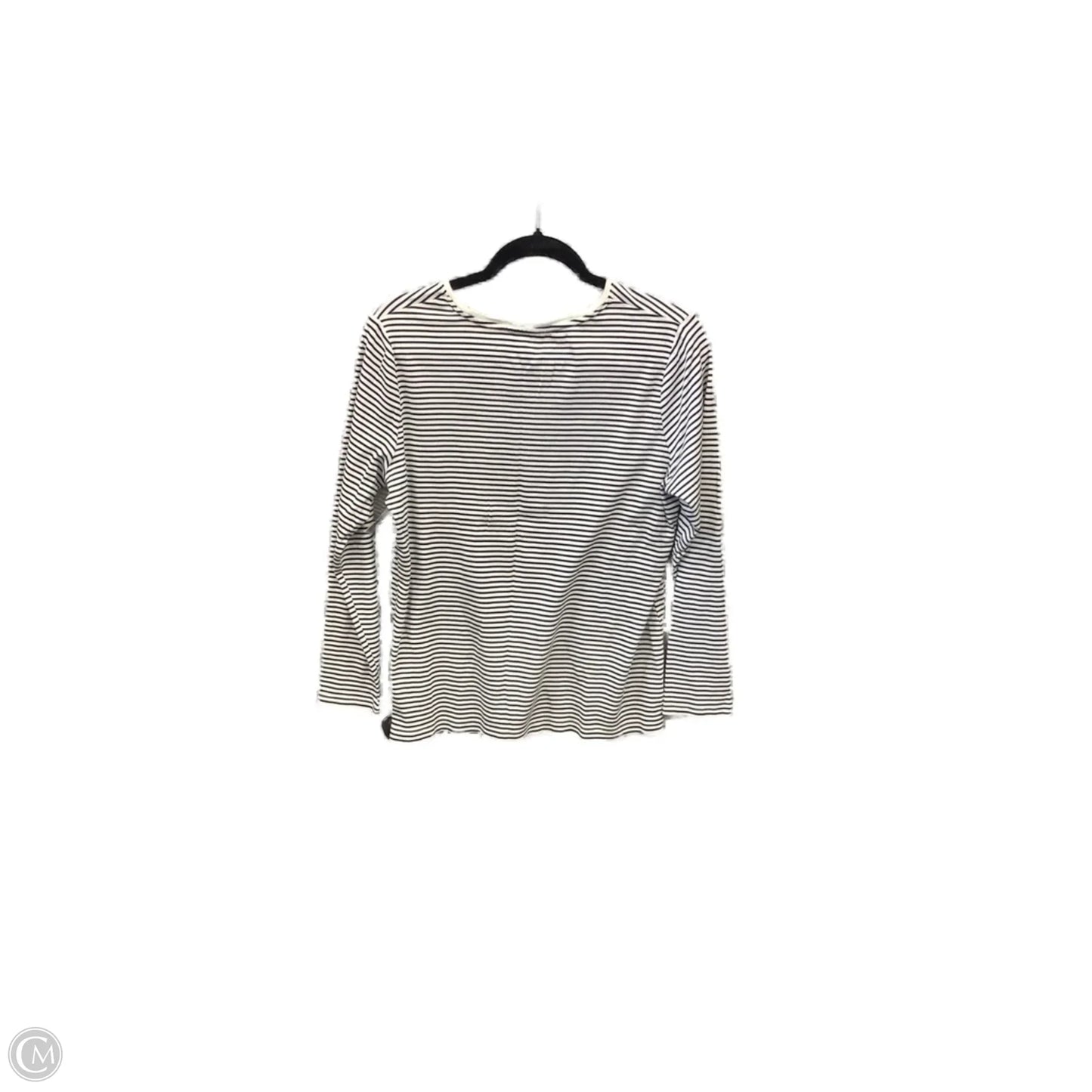 Top Long Sleeve By Croft And Barrow In Striped Pattern, Size: L