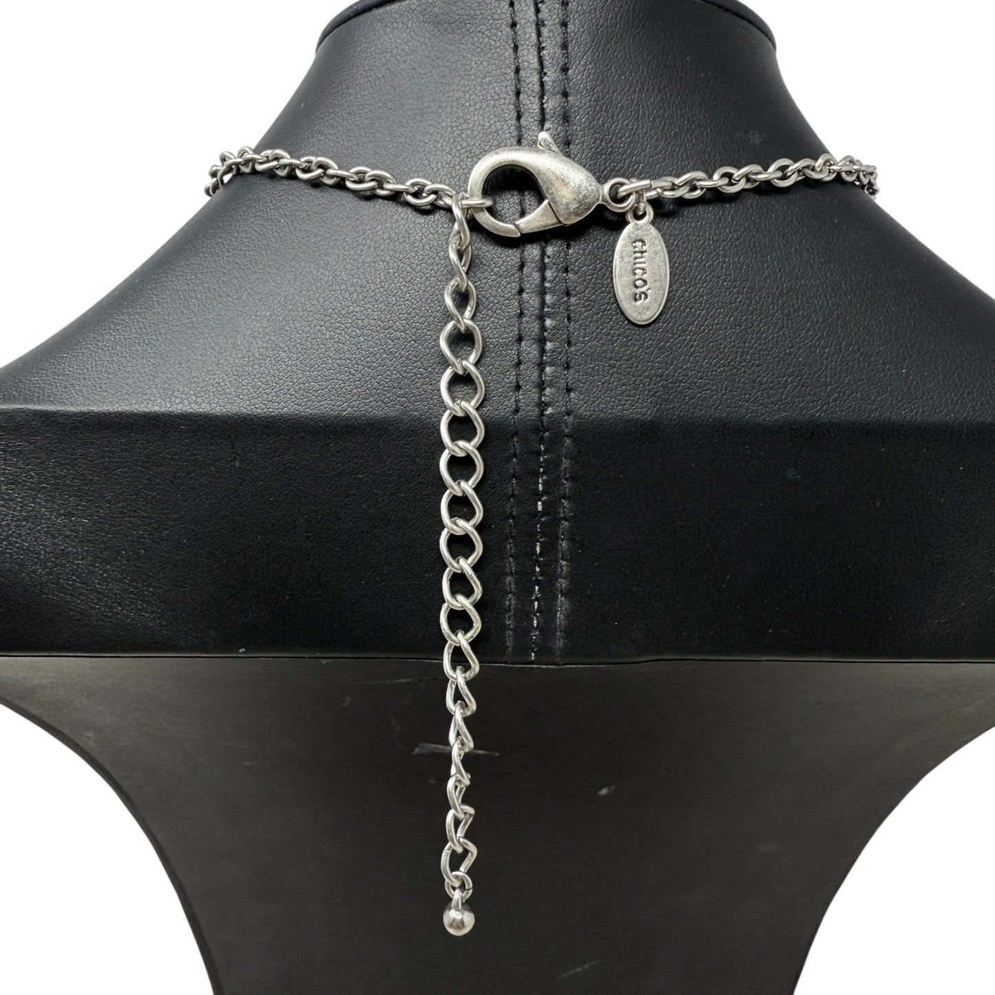 Blue & Silver Beaded Statement Necklace By Chico’s