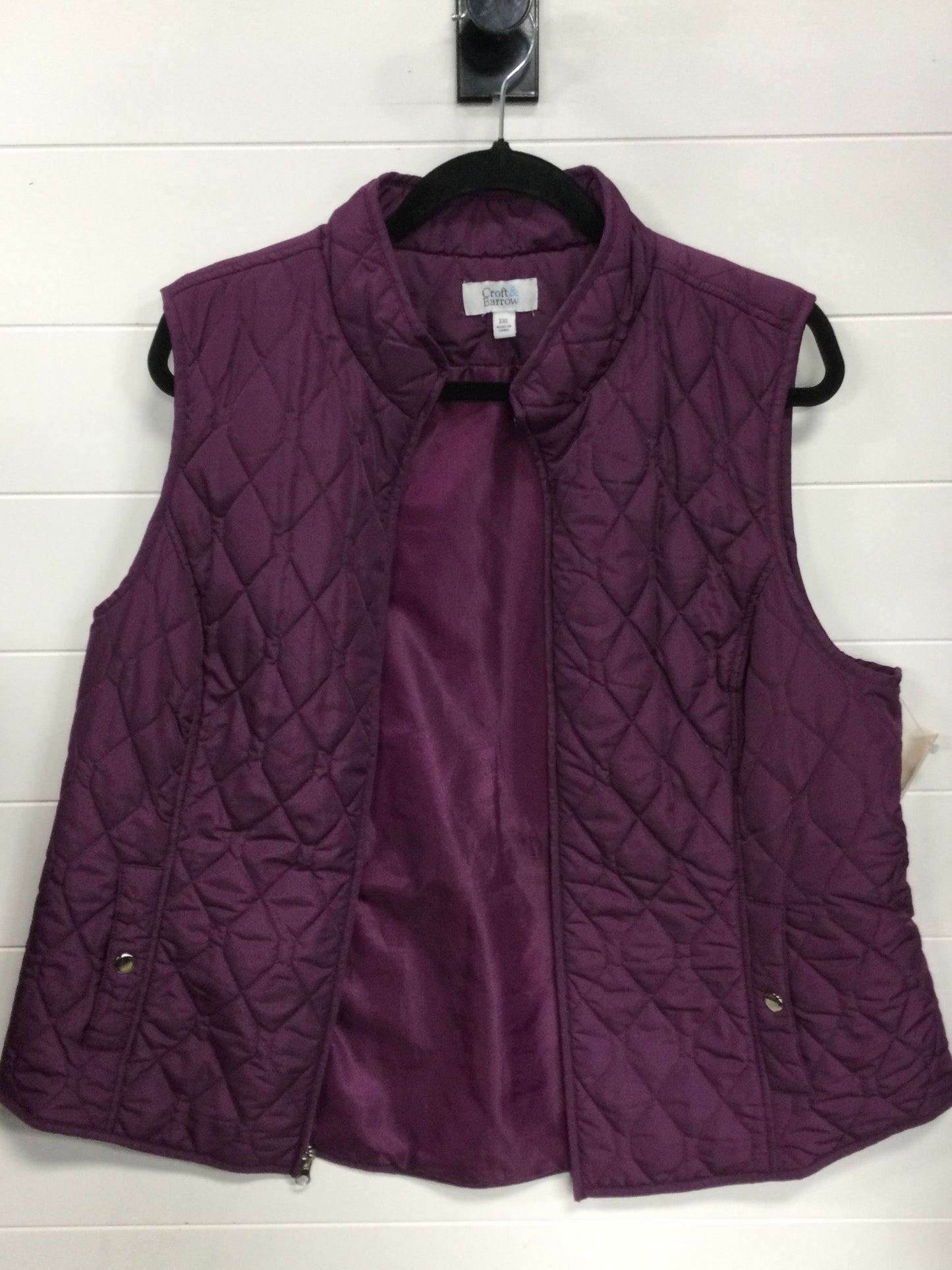 Vest Other By Croft And Barrow In Purple, Size:1X