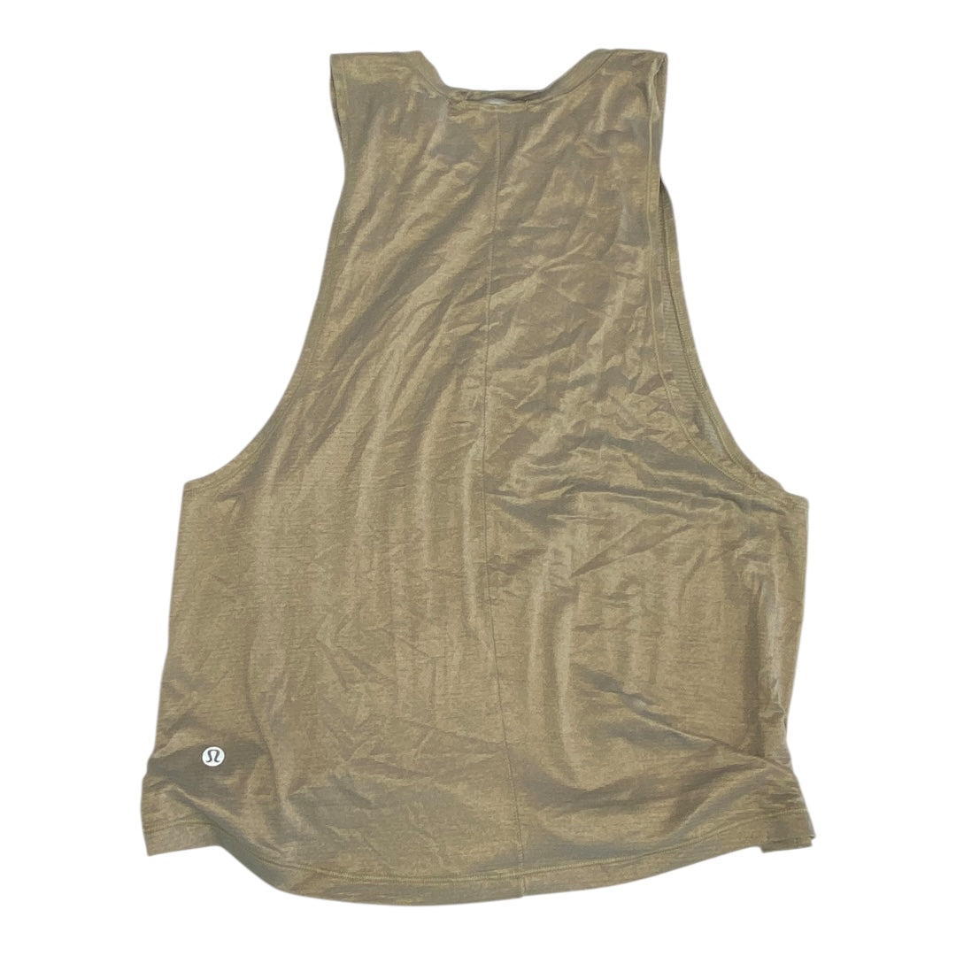 Athletic Tank Top By Lululemon In Gold, Size:4