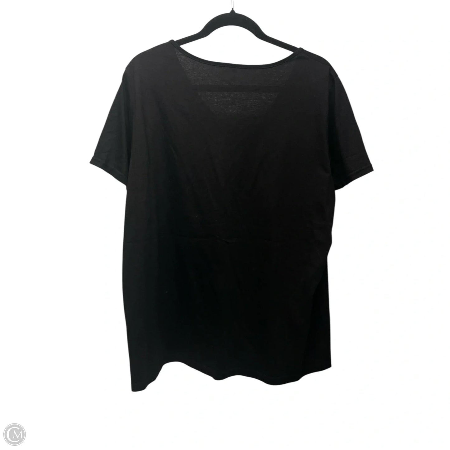 Top Short Sleeve Basic By Clothes Mentor In Black, Size: 2x