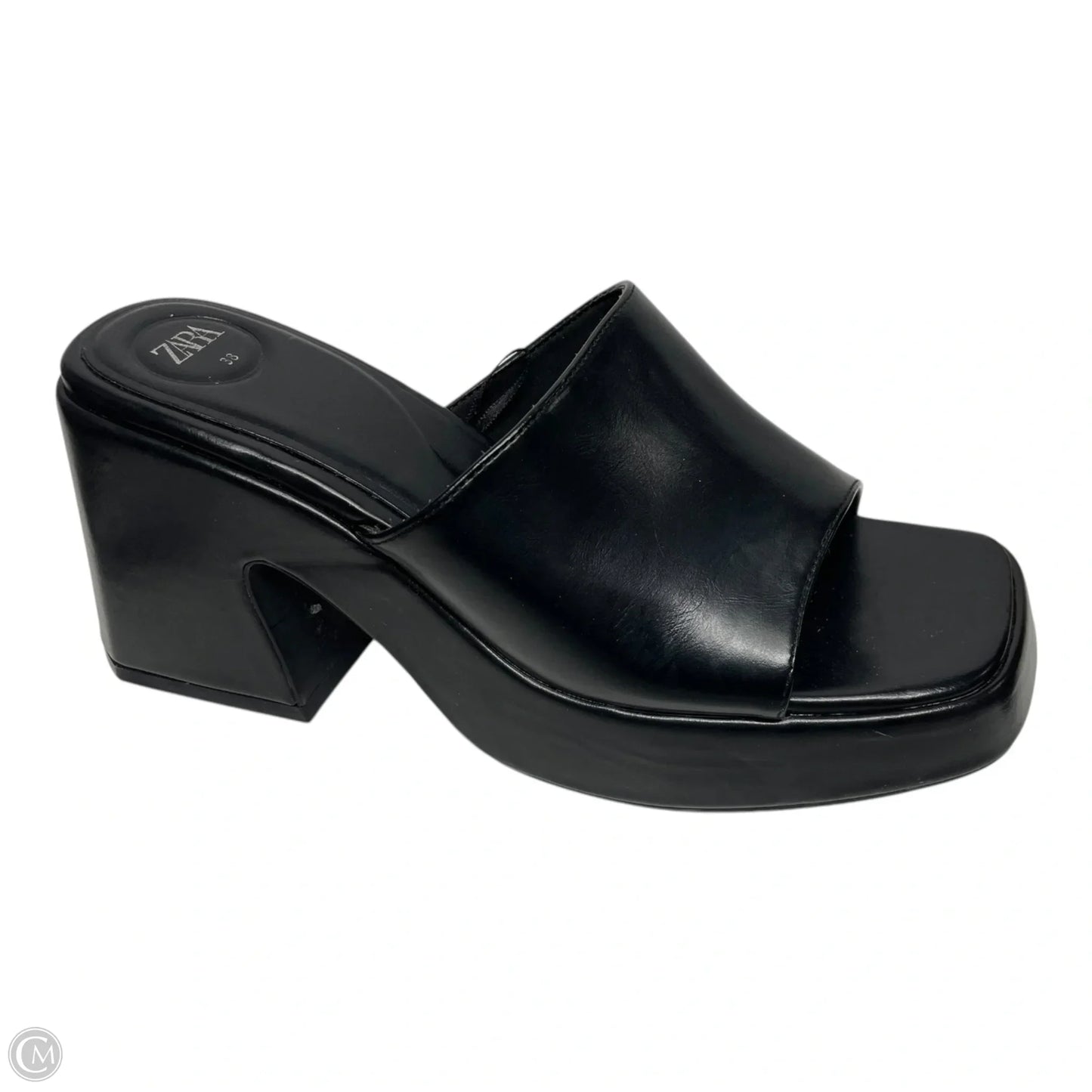 Sandals Heels Platform By Zara In Black, Size: 8
