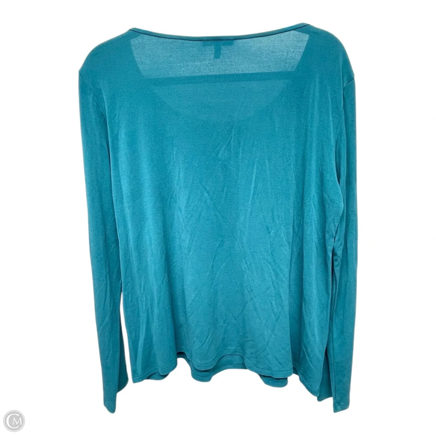 Top Long Sleeve By Eileen Fisher In Teal, Size: L