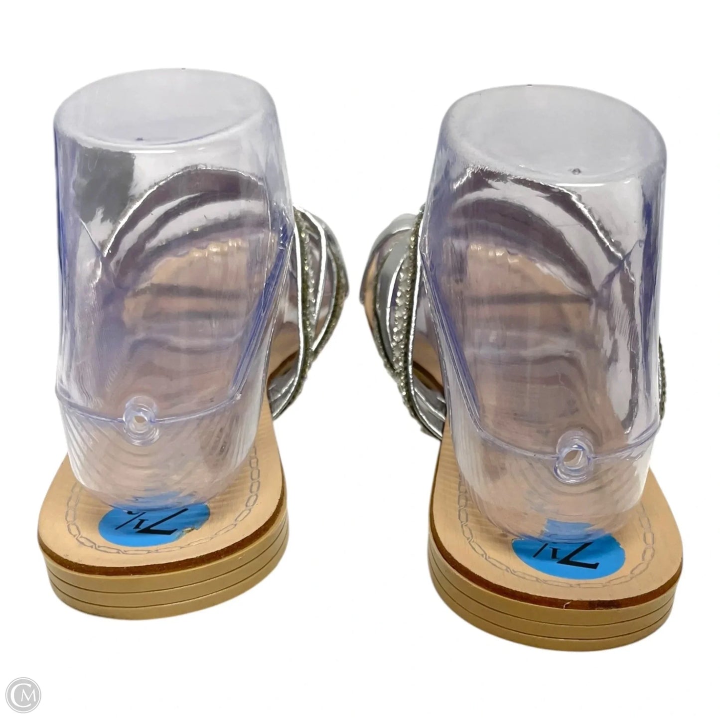 Sandals Flats By Mariella  In Silver, Size: 7.5