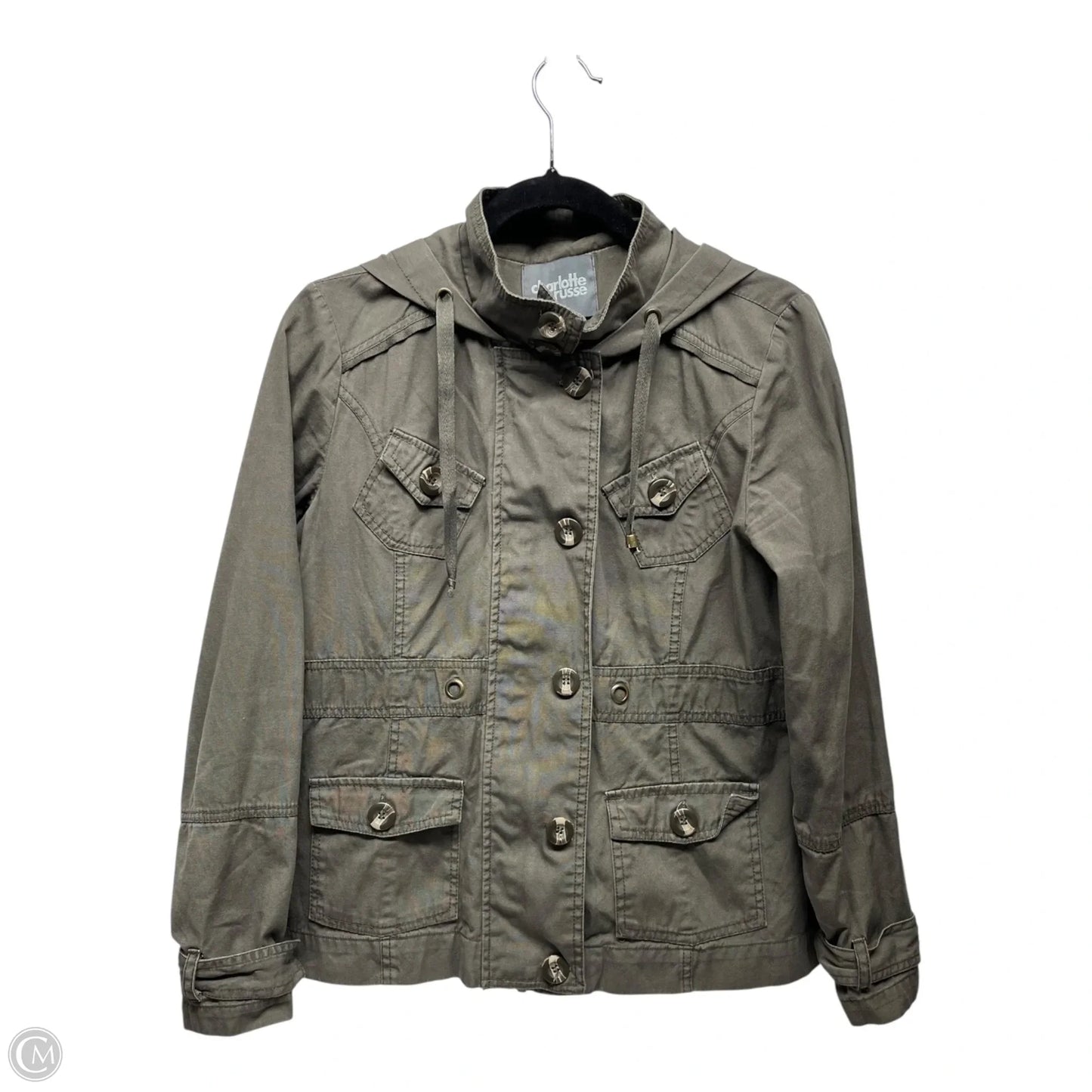 Jacket Utility By Charlotte Russe In Green, Size: L
