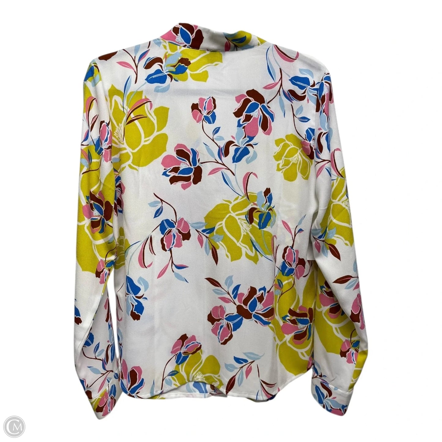 Top Long Sleeve By Halogen In Floral Print, Size: M