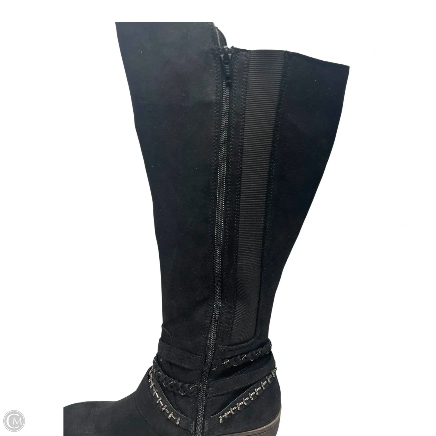 Boots Knee Flats By So In Black, Size: 8.5