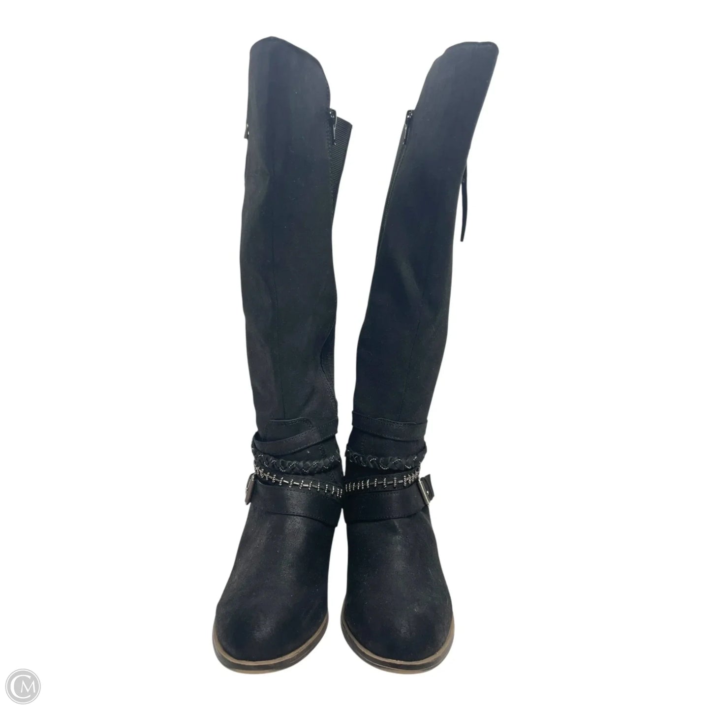 Boots Knee Flats By So In Black, Size: 8.5