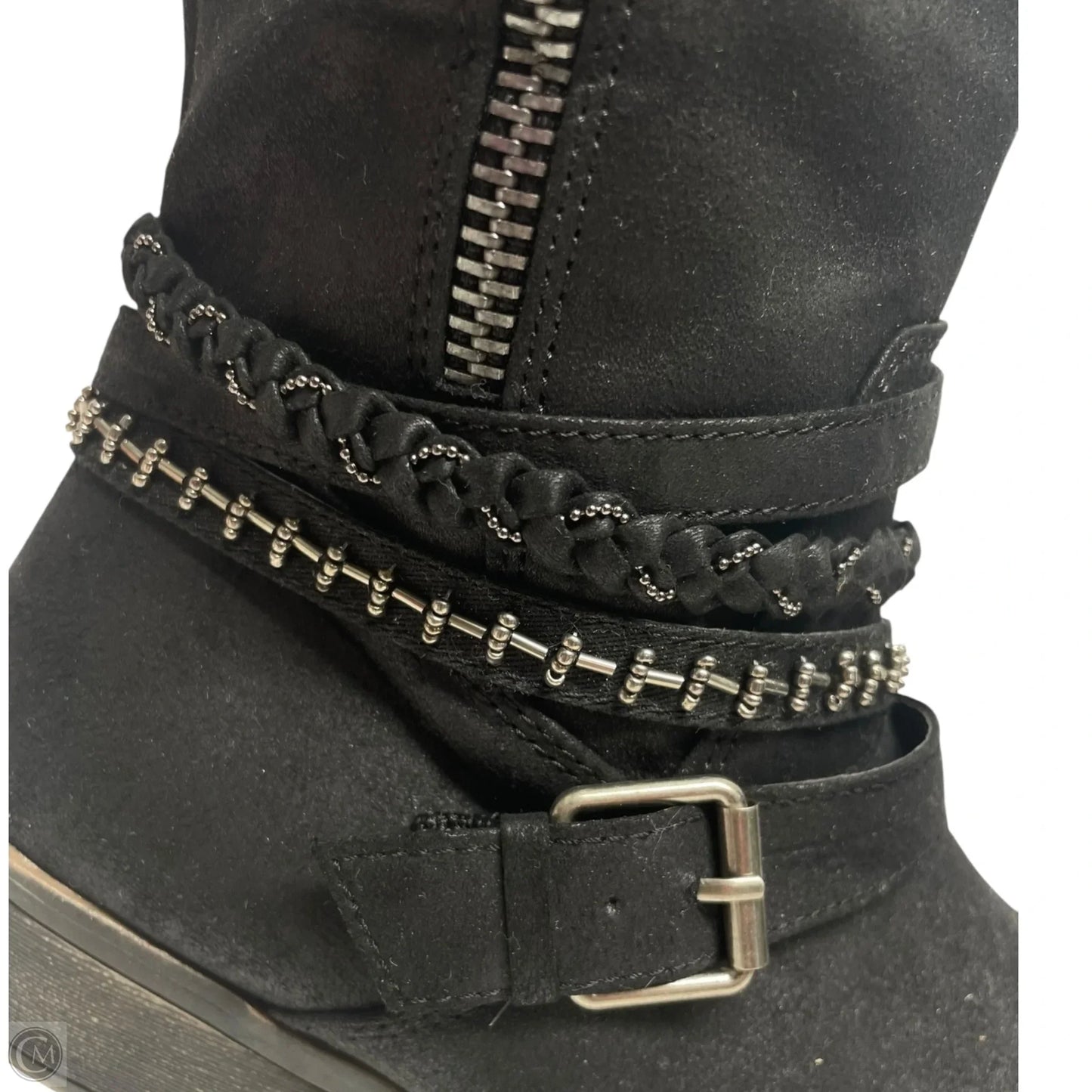 Boots Knee Flats By So In Black, Size: 8.5