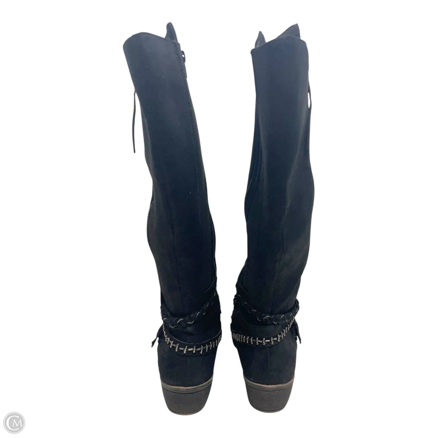 Boots Knee Flats By So In Black, Size: 8.5