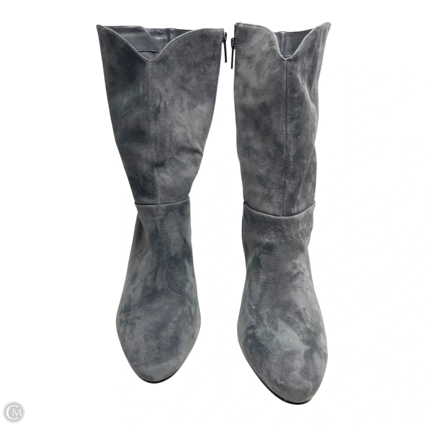 Boots Mid-calf Heels By White House Black Market In Grey, Size: 10