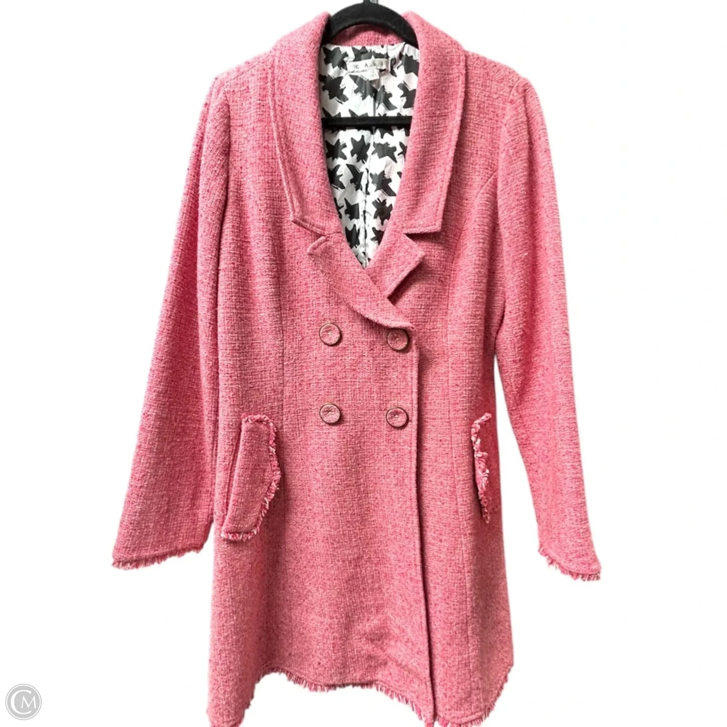Coat Wool By Cabi In Pink, Size: 12