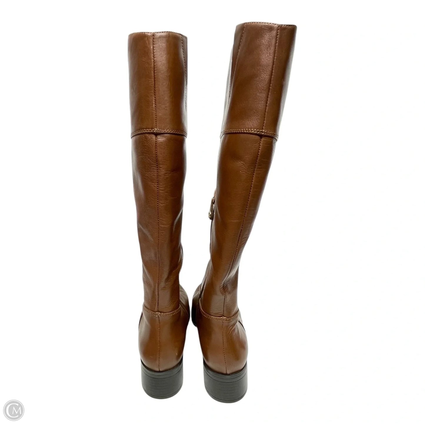 Boots Knee Flats By Isaac Mizrahi Live Qvc In Brown, Size: 7