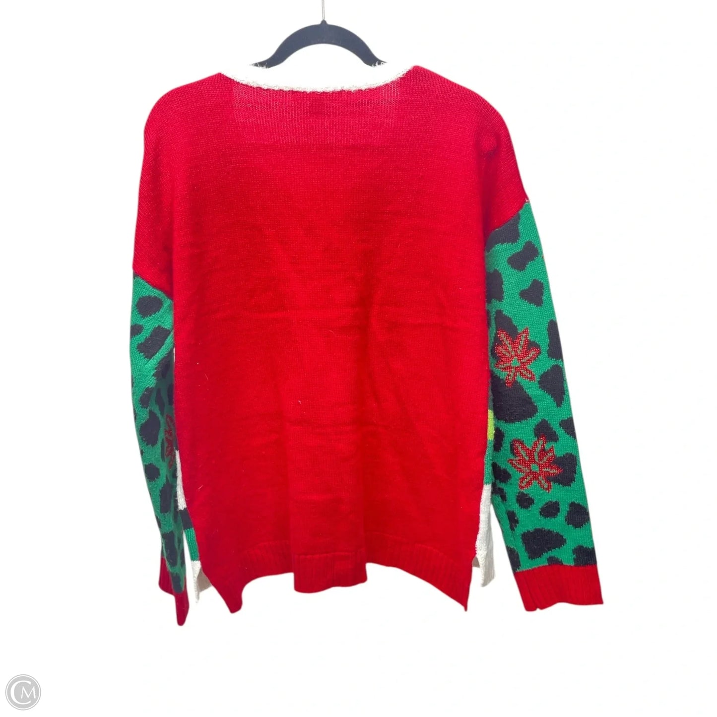 Sweater By Celebrate Together In Green & Red, Size: Xl