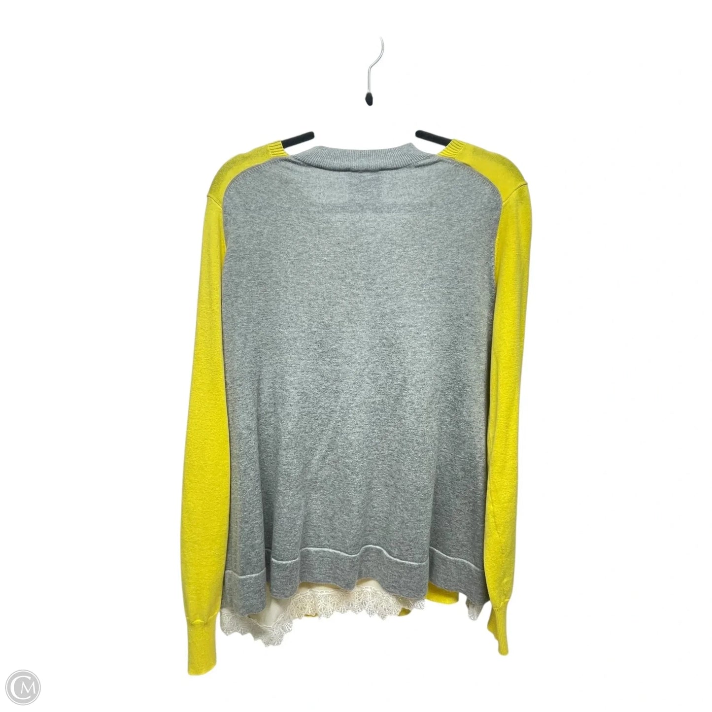 Sweater Cardigan By Cabi In Yellow, Size: Xl