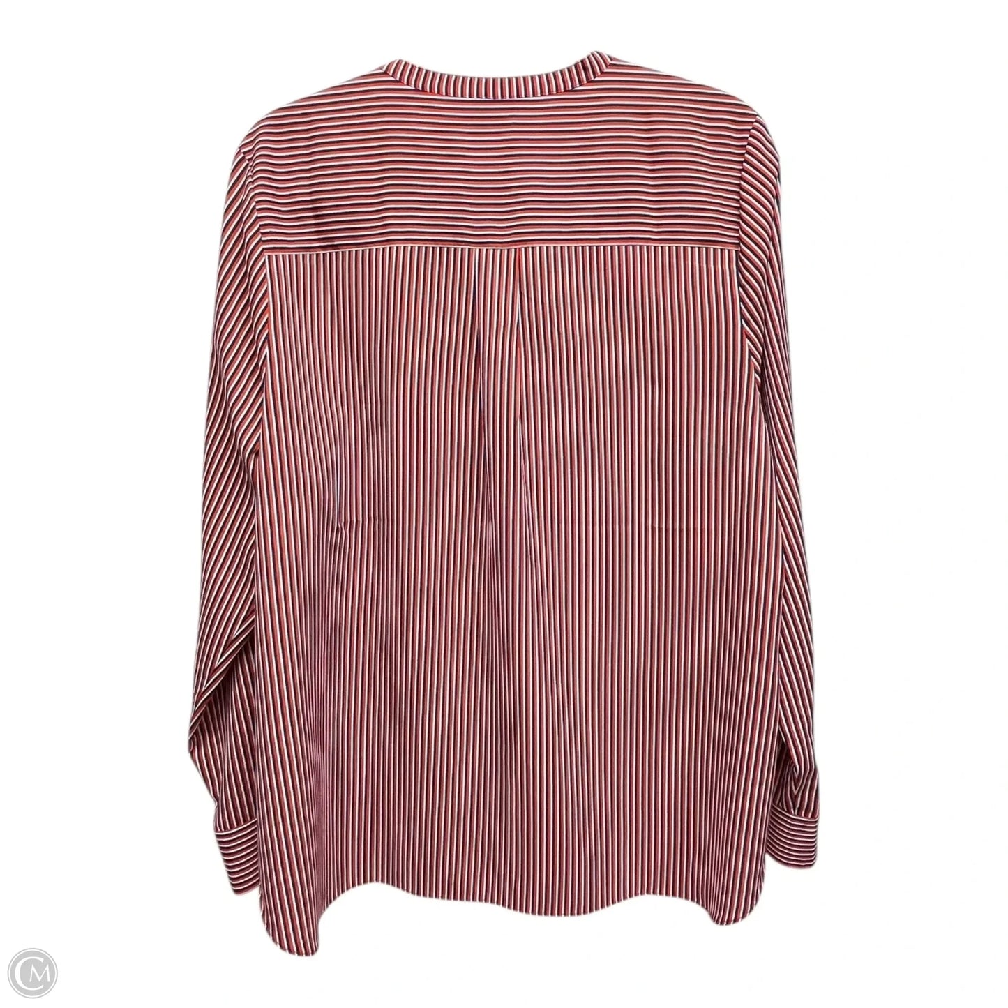 Top Long Sleeve By Cabi In Striped Pattern, Size: Xl