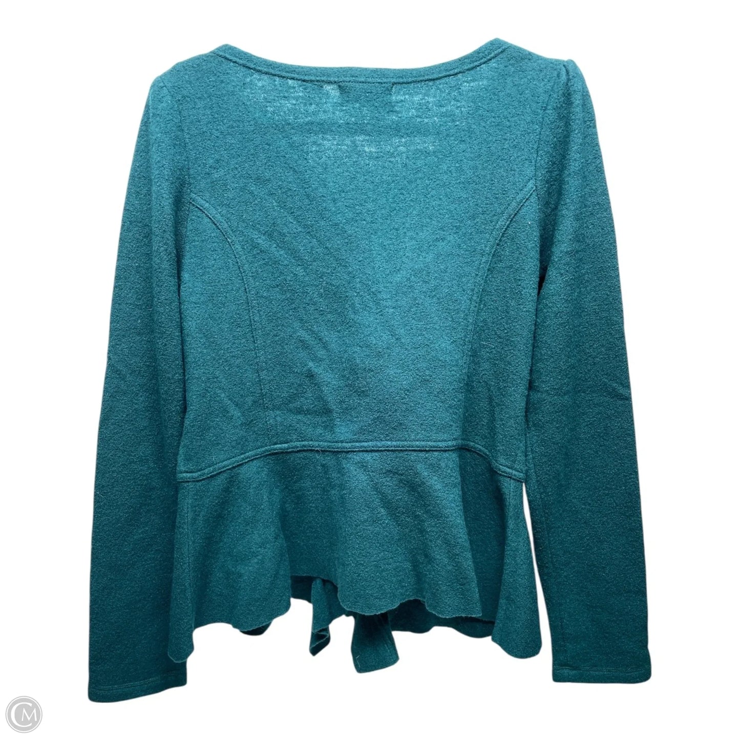 Sweater Cardigan By SLEEPING ON SNOW In Teal, Size: L