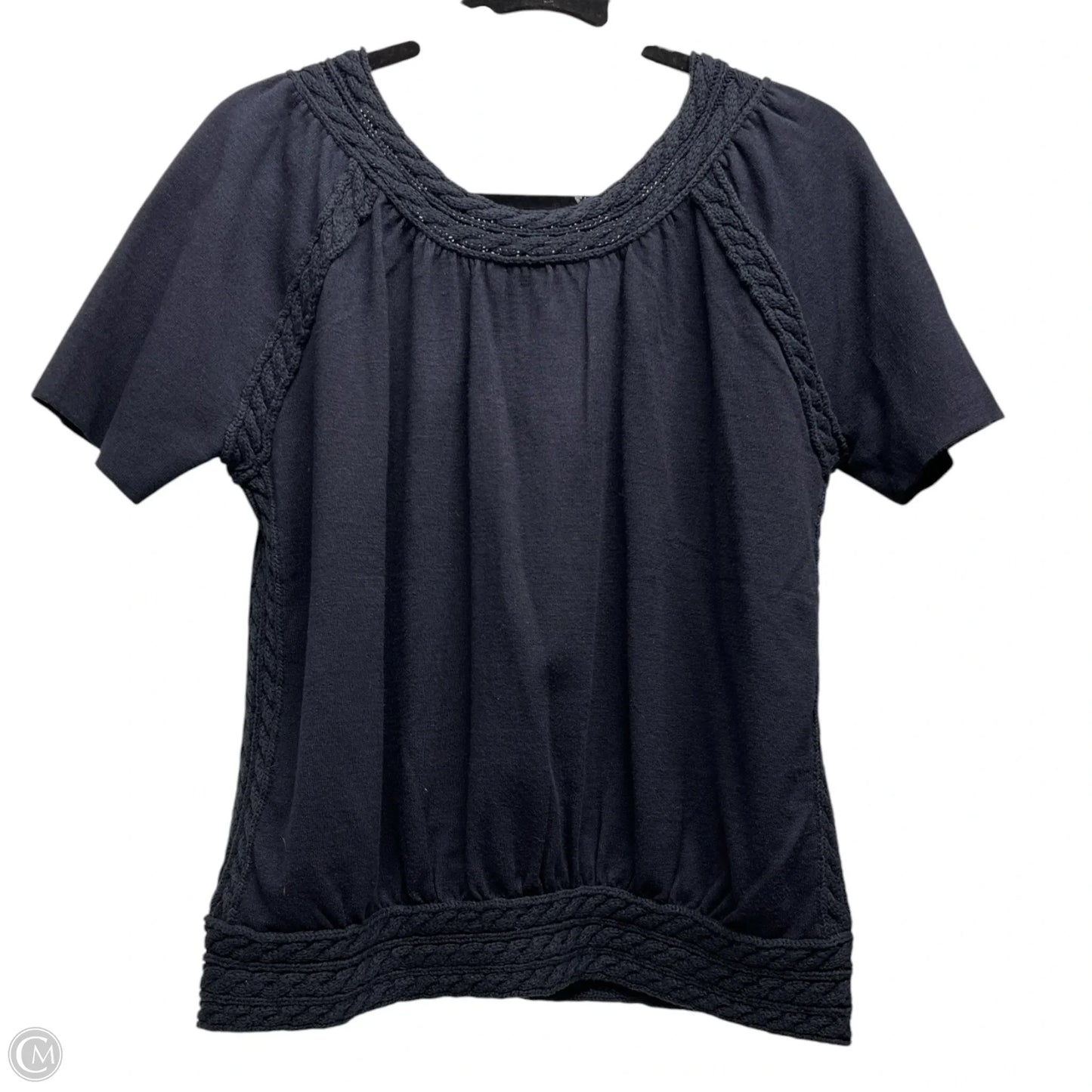 Top Short Sleeve By Cabi In Navy, Size: M