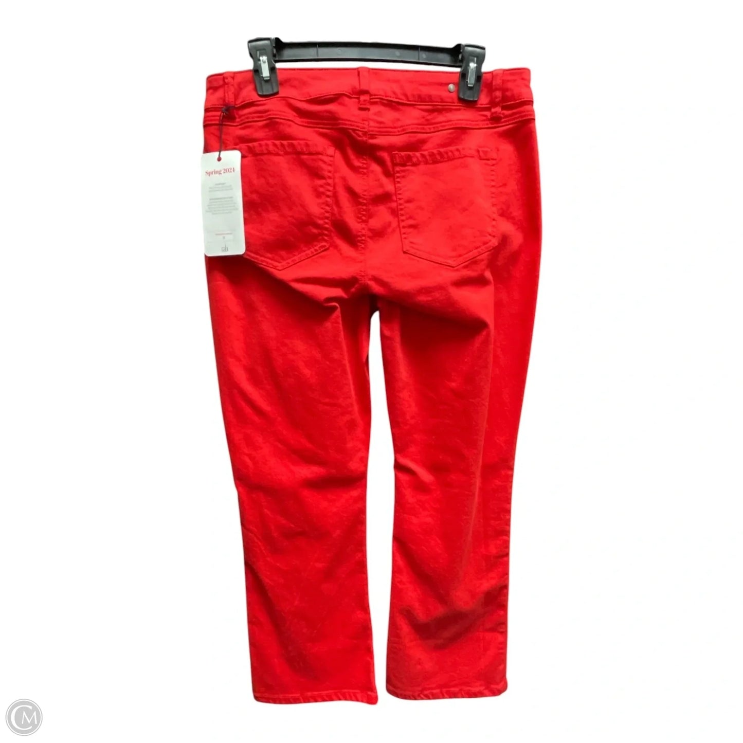 Jeans Cropped By Cabi In Red, Size: 10