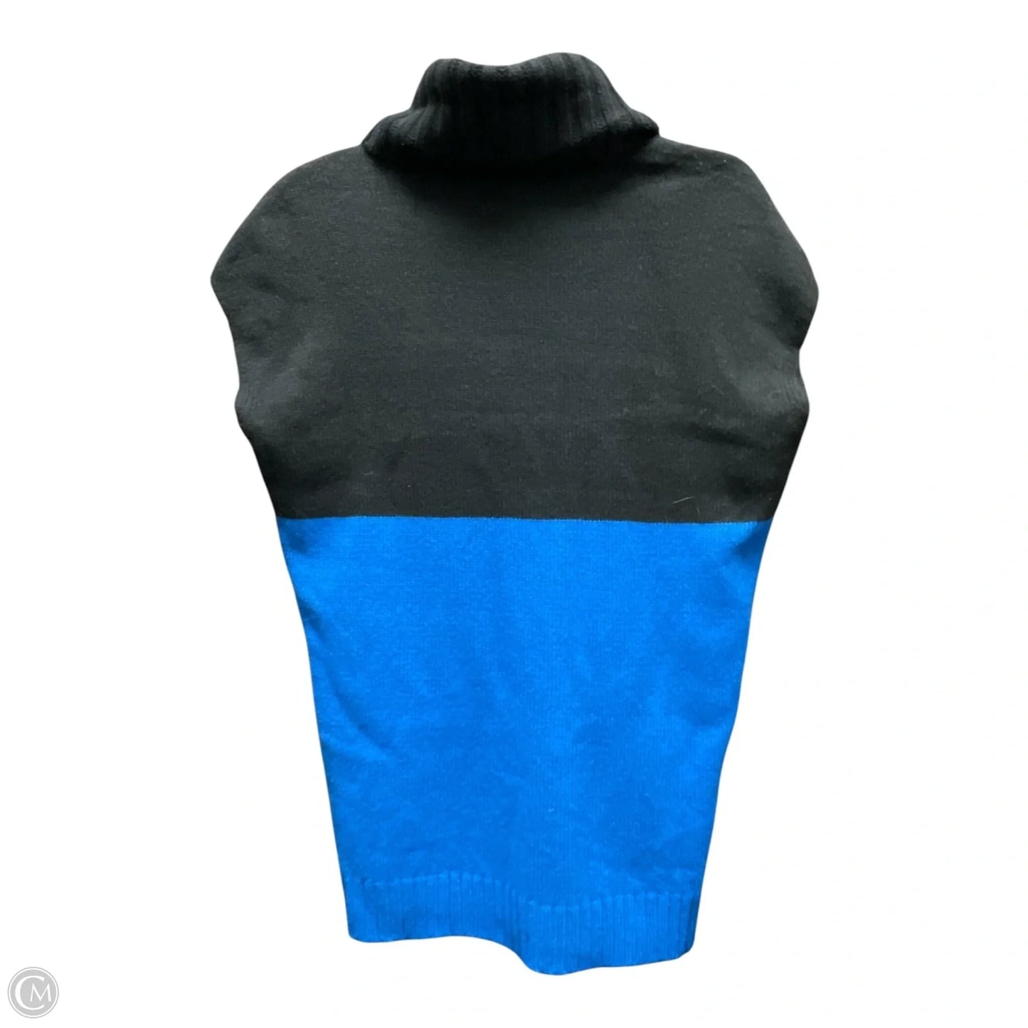 Sweater Short Sleeve By Ann Taylor In Black & Blue, Size: M