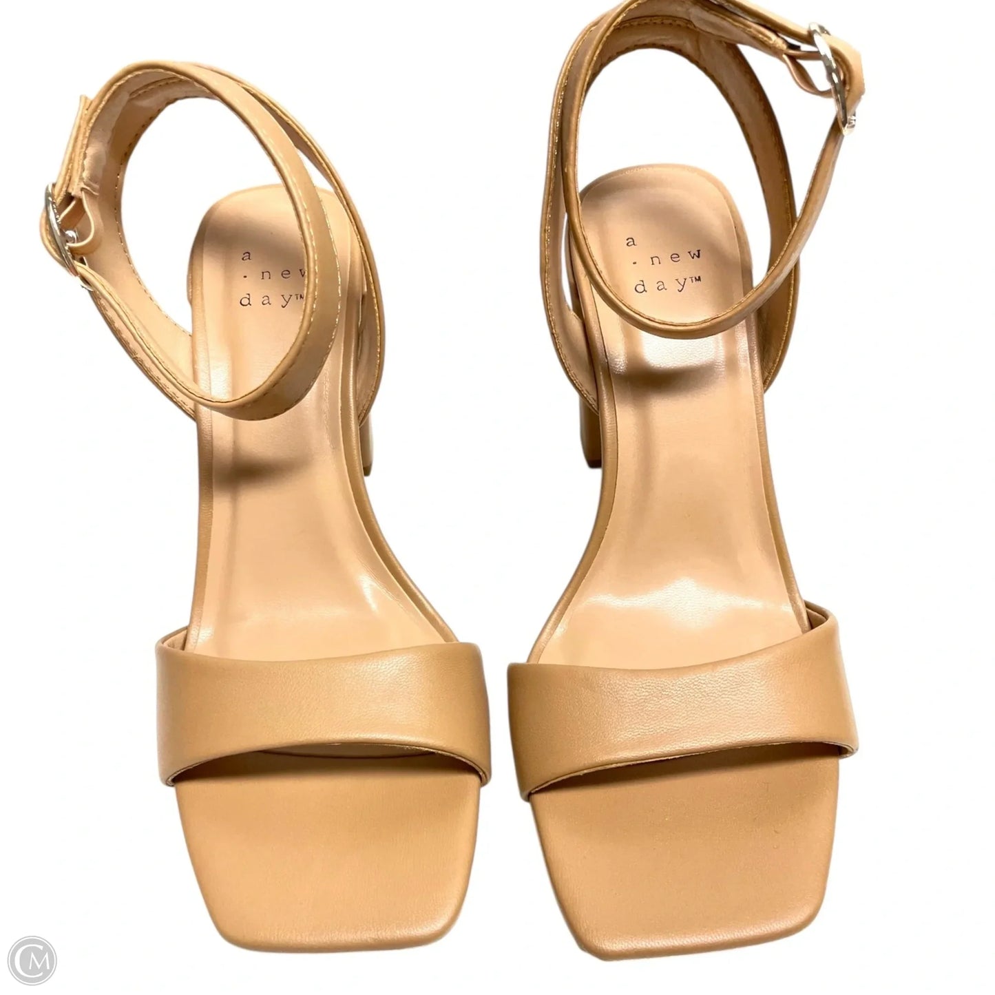 Sandals Heels Block By A New Day In Tan, Size: 6.5