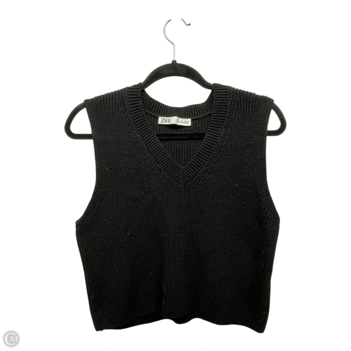 Vest Sweater By Zara In Black, Size: S