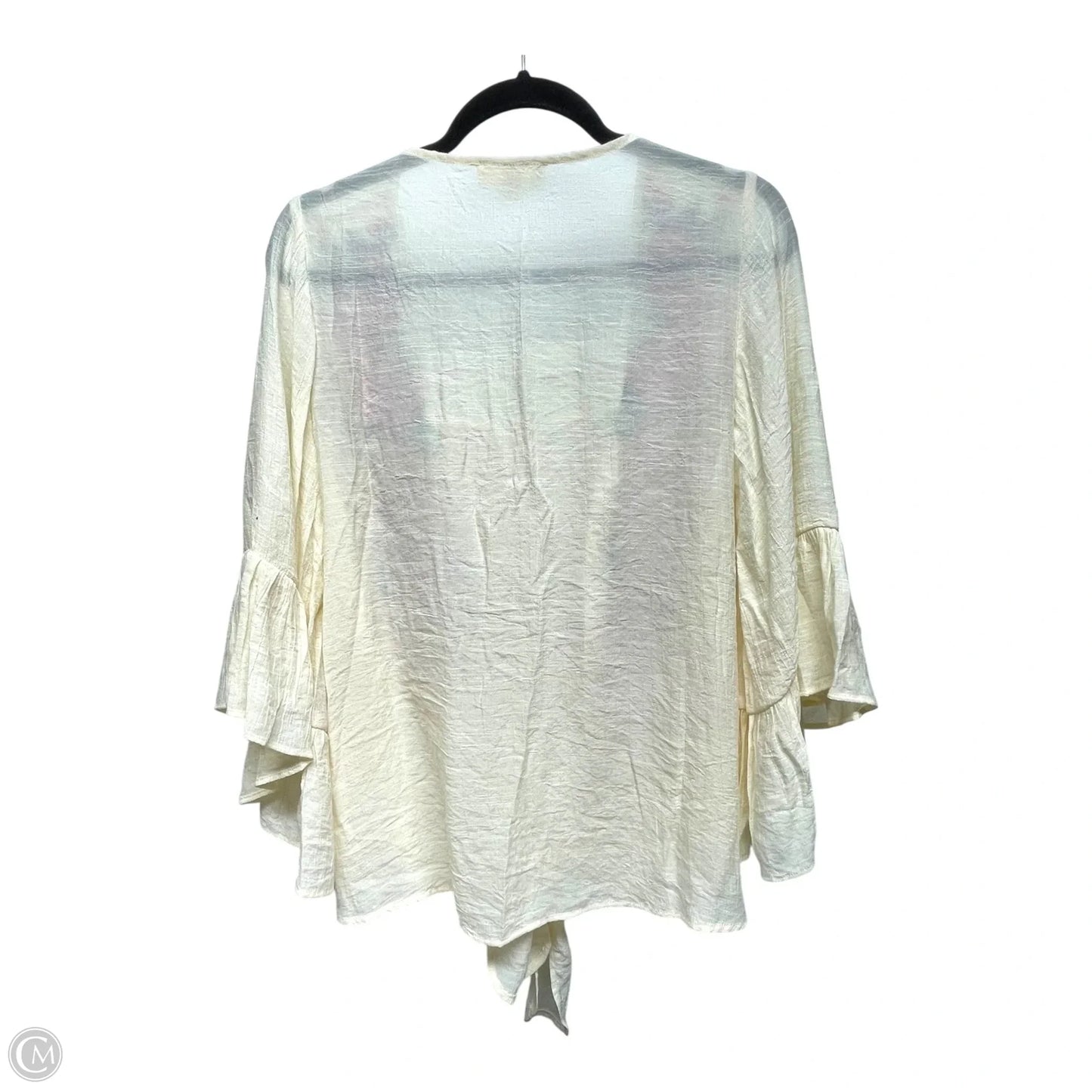 Top 3/4 Sleeve By Entro In Cream, Size: S