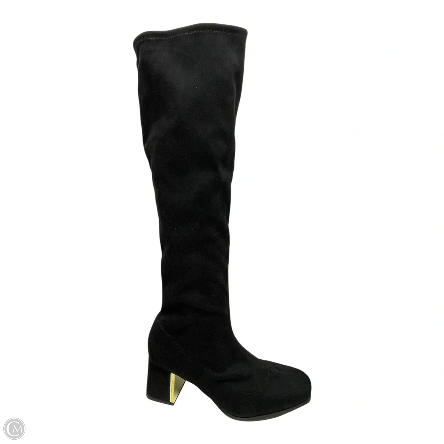 Boots Over-the-knee Heels By Alfani In Black & Gold, Size: 11