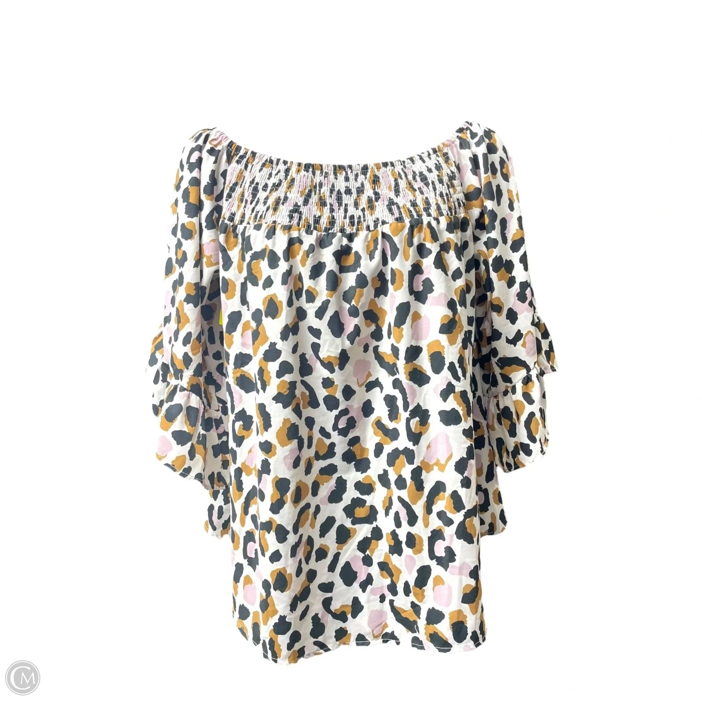 Top 3/4 Sleeve By sept and co - In Animal Print, Size: 2x