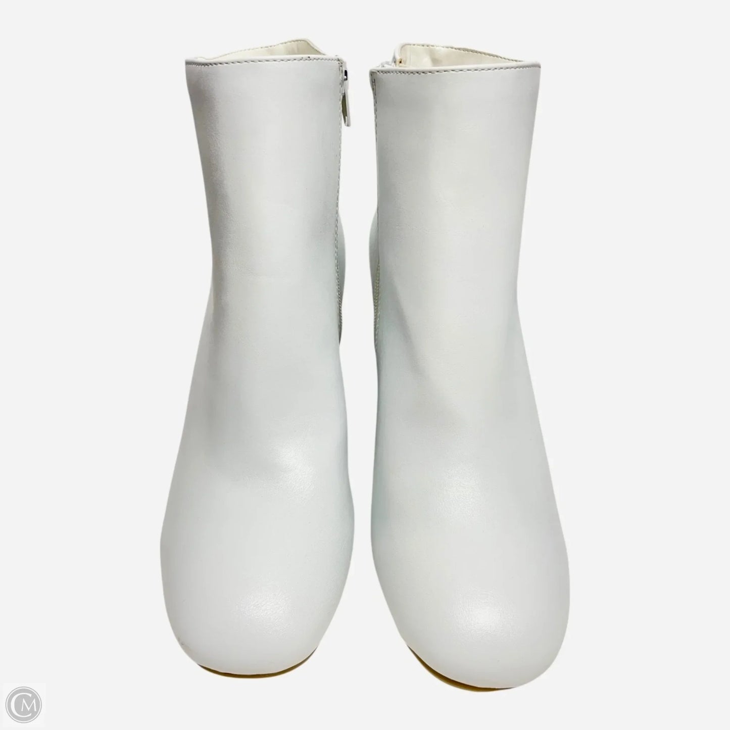 Boots Ankle Heels By Clothes Mentor In White, Size: 9