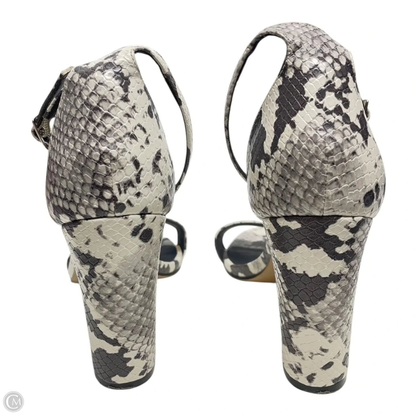 Sandals Heels Block By Madden Girl In Snakeskin Print, Size: 7.5
